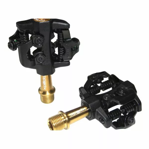 Accell Xpedo Clipless CXR Pro Cykelpedal (sort / Guld 9/16") 3 Accell Xpedo Clipless CXR Pro Cykelpedal (sort / Guld 9/16")