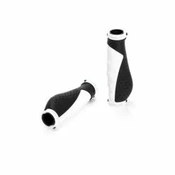 XLC GR-S07 Ergonomiske Cykelgreb (140mm | Med Skruelås | Sort / Hvid)