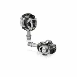XLC PD-S17 Systemcykelpedal (dobbeltsidet / Sølv | SPD-kompatibel)