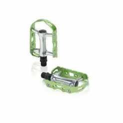 XLC PD-M15 Ultralight V Cykelpedal (sølv / Grøn)
