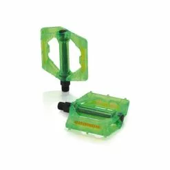 XLC: PD-M16 BMX/Freeride Platform Pedals Green-transparent
